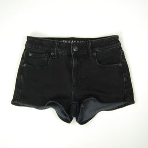 American Eagle Stretch Black Jean Shorts